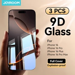 Joyroom 1/2/3pcs HD Glass for iPhone 16 15 14 13 12 Pro Max Screen Protector Full Screen Tempered Glass Protection for iPhone