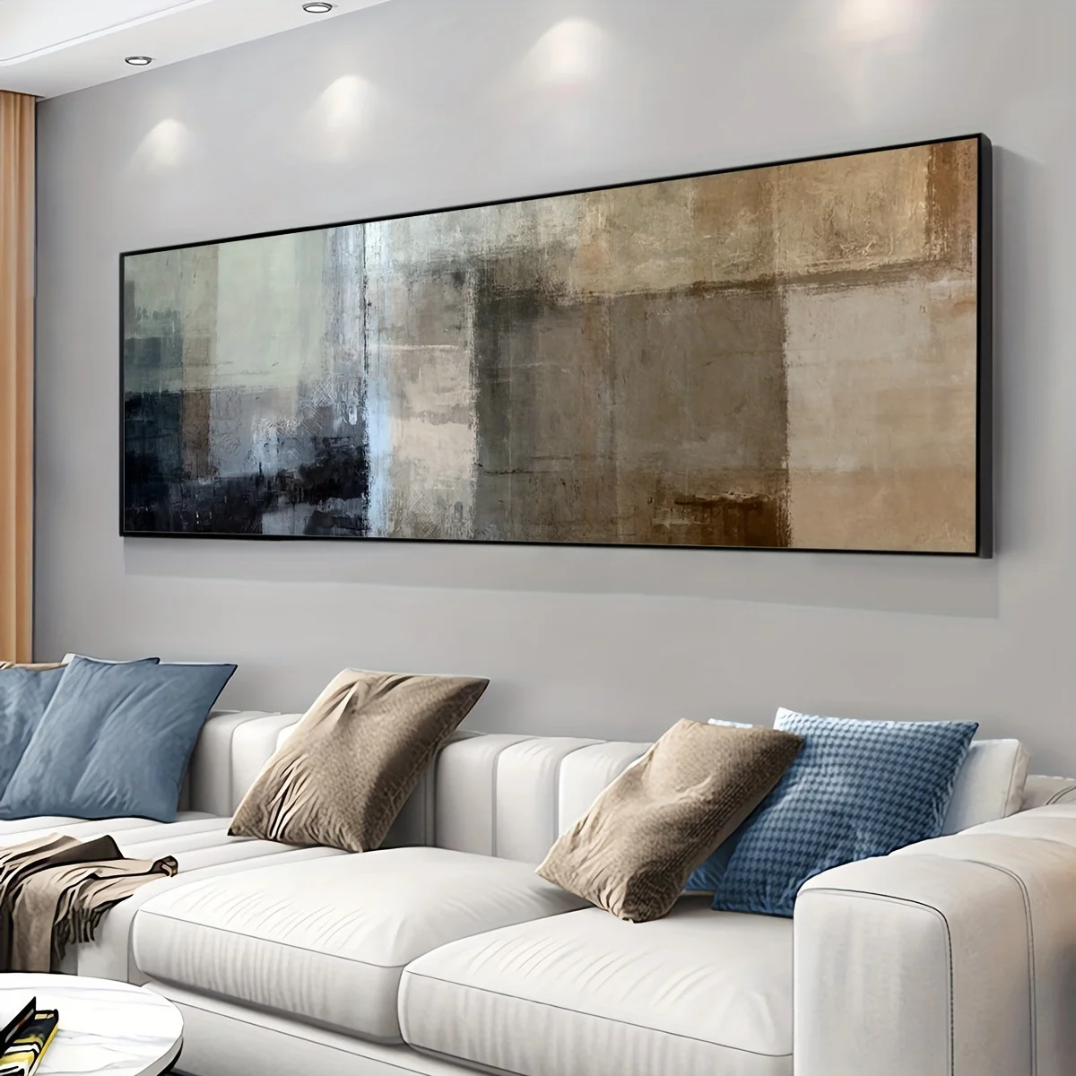 Modern Minimalist Wall Art Large Size Abstract Color Block HD Canvas Oil Paintings Posters Prints Home Bedroom Living Room Decor
