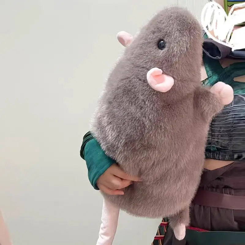 ★▲1Pcs 35cm Cartoon Flower Branch Rat Soft Oversized Animal Figure Cute Simulation Big Mouse Plush Toy Pillow Birthday Gift