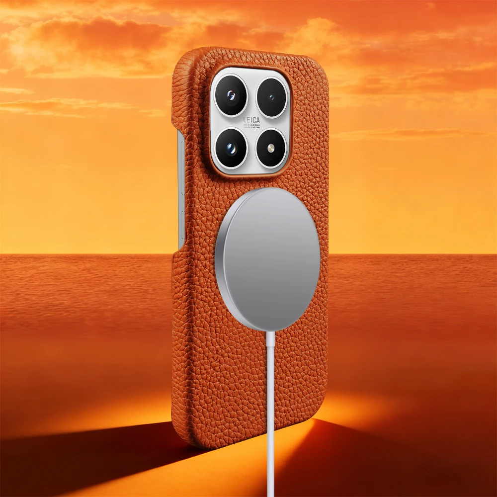 

For Magsafe Magnetic Genuine Leather Phone Cases For Xiaomi 17 Pro Max 15 15S 15T 14 Ultra 14T 13 Lite 13T 12 S 12T 11 Pro Cover