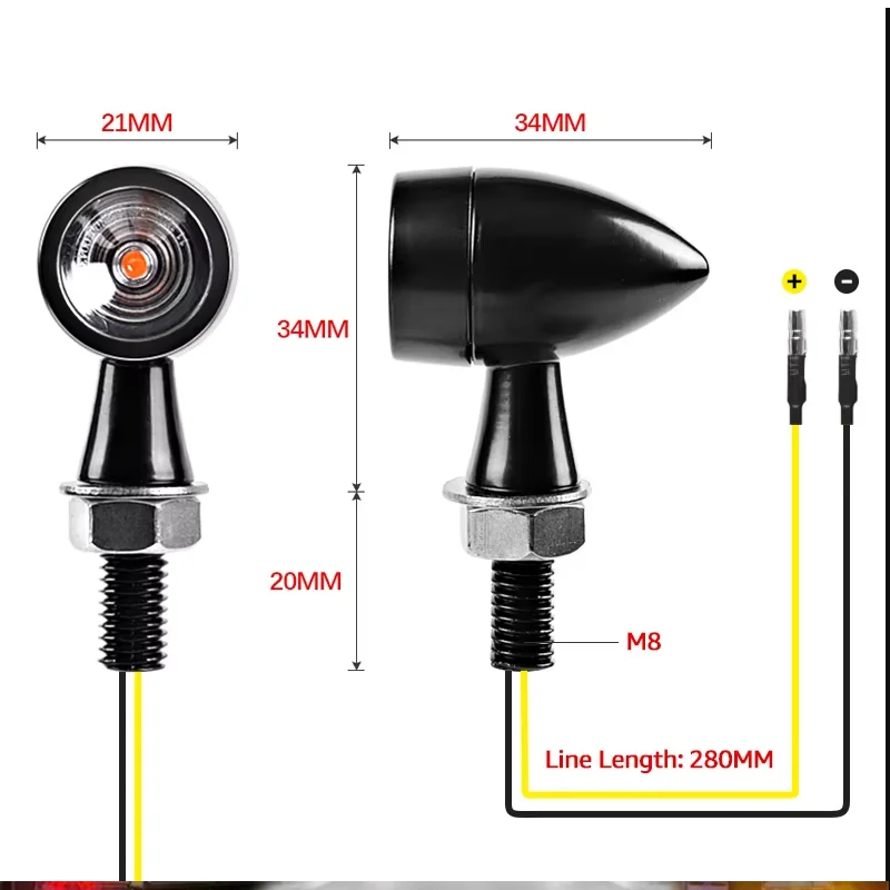 For BMW R NINE T R1200GS 1200 GS 1250 R1200R 1200R RS RT Mini Bullet Motorcycle LED Turn Signal 12V Brake Light Amber Light