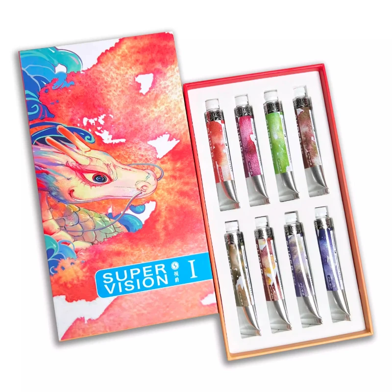 8ML Layered Color Watercolor Paints Set/Student Art Class Painting Graffiti Outdoor Sketching Portable Watercolor Paints Set