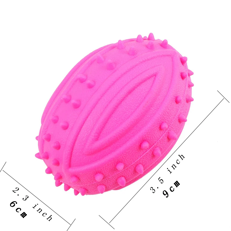 Pet Small Dog Treats Rugby Ball Puppy Interactive Toy Ball Training Toy for Large Dog Chew Hedgehog Toy Tooth Cleaning Bite Ball