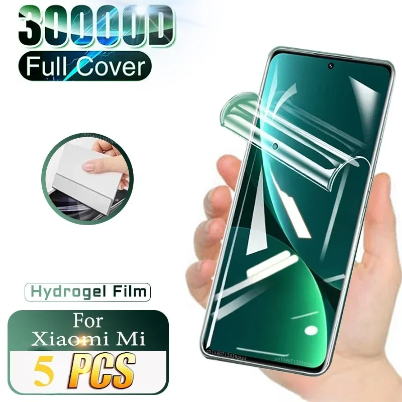 

5PCS Hydrogel Film For Xiaomi Mi 14 12S Ultra Screen Protector 14T 13T 12T 12X 12 13 Lite Pro X S T Mi14 5G Full Cover Curved
