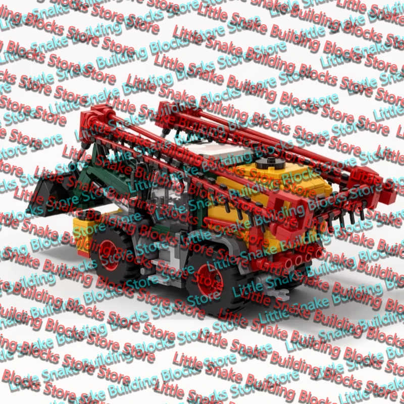 QWERT City Car Model MOC Building Bricks Classic Xylon 524 Front Loader Modular Technology Holiday Gifts Assemble Toys Suit
