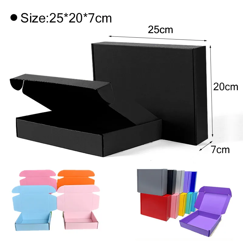 صناديق الشحن للشركات الصغيرة 10 عبوات من الورق المقوى للشحن تخصيص شعار هدية صندوق شعر مستعار صندوق تخزين التعبئة والتغليف