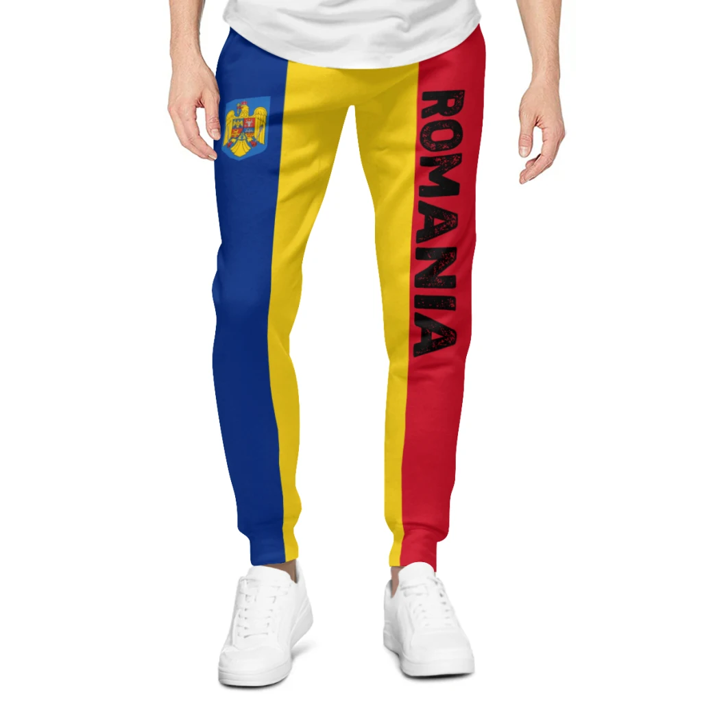 2025 Romania Flag Mens Sweatpants with Pockets Joggers for Men Sports Casual Sweat Pants With Drawstring