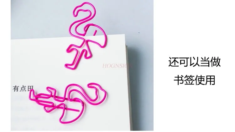 8pcs Pink Flamingo Paper Clips New Elements Creative Animal Pins