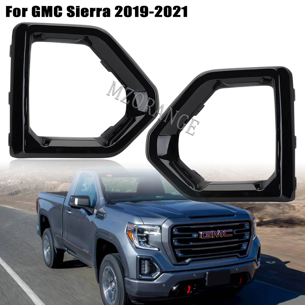 

for GMC Sierra 1500 2019 2020 Daytime Running Light cover Fog Lights Covers Front Bumper Driving Lamps Trims Accessories 2pcs