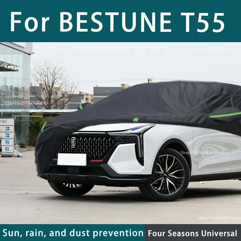 

For Bestune T55 Full Car Covers Outdoor Sun Protection Dust Rain Snow Protective Anti-hail Car Cover Auto Black Cover