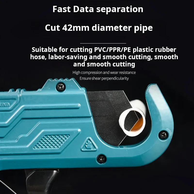 42mm Plastic Pipe Cutter with Deburring Tool PVC ratchet Pipe Cutter for PEX PVC PPR Plastic Hoses and Plumbing Pipe