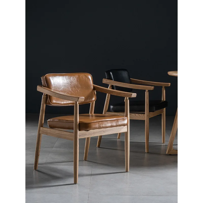 Chaise de salon nordique en bois pour loisirs, mobilier de maison, de salle à manger, Design moderne, fauteuil de négociation pour loisirs