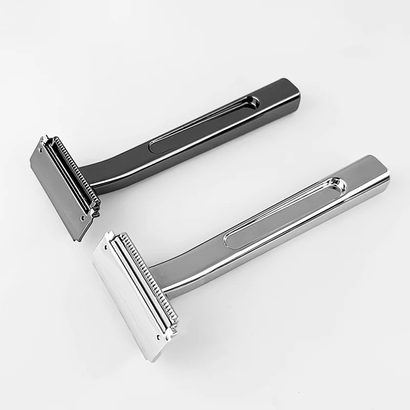 Whityle 20T Glide Pro 4D Super zweischneidiger Sicherheitsrasierer mit halber Klinge und Reise-Aufbewahrungstasche aus Leder für die Pflege von Männern – Detail 8