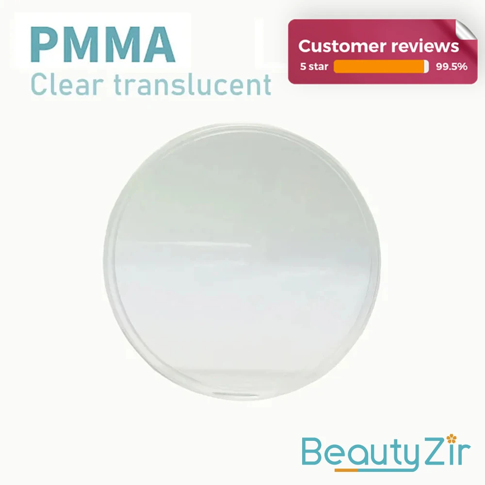 

Dental Clear PMMA Disc High comfort translucent PMMA 98mm/71mm/95mm