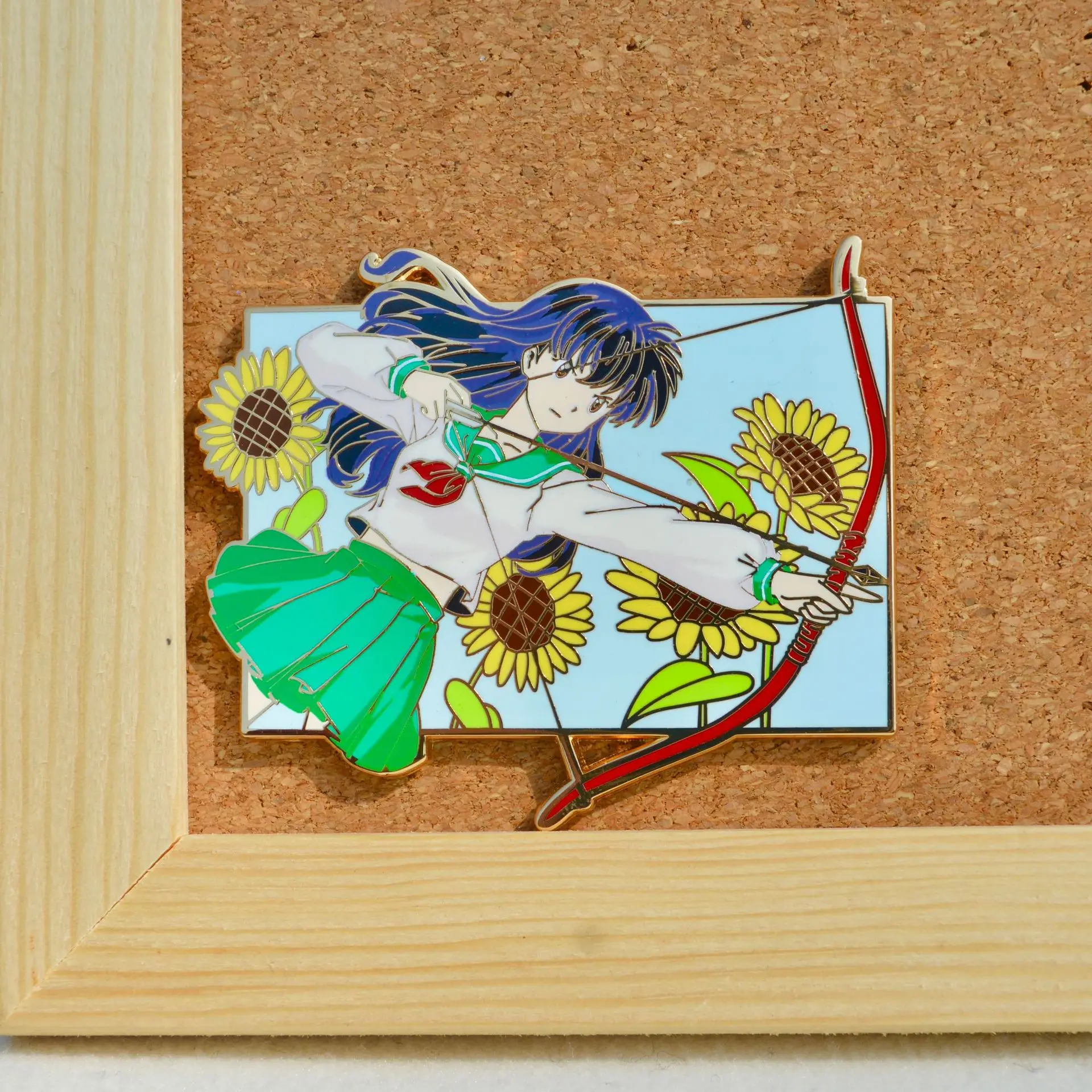 Anime Inuyasha Enamel Badges Kagome Metal Pins Japanese Manga Brooches for Backpack Bag Clothing Lapel Cosplay Toys Gifts Decor