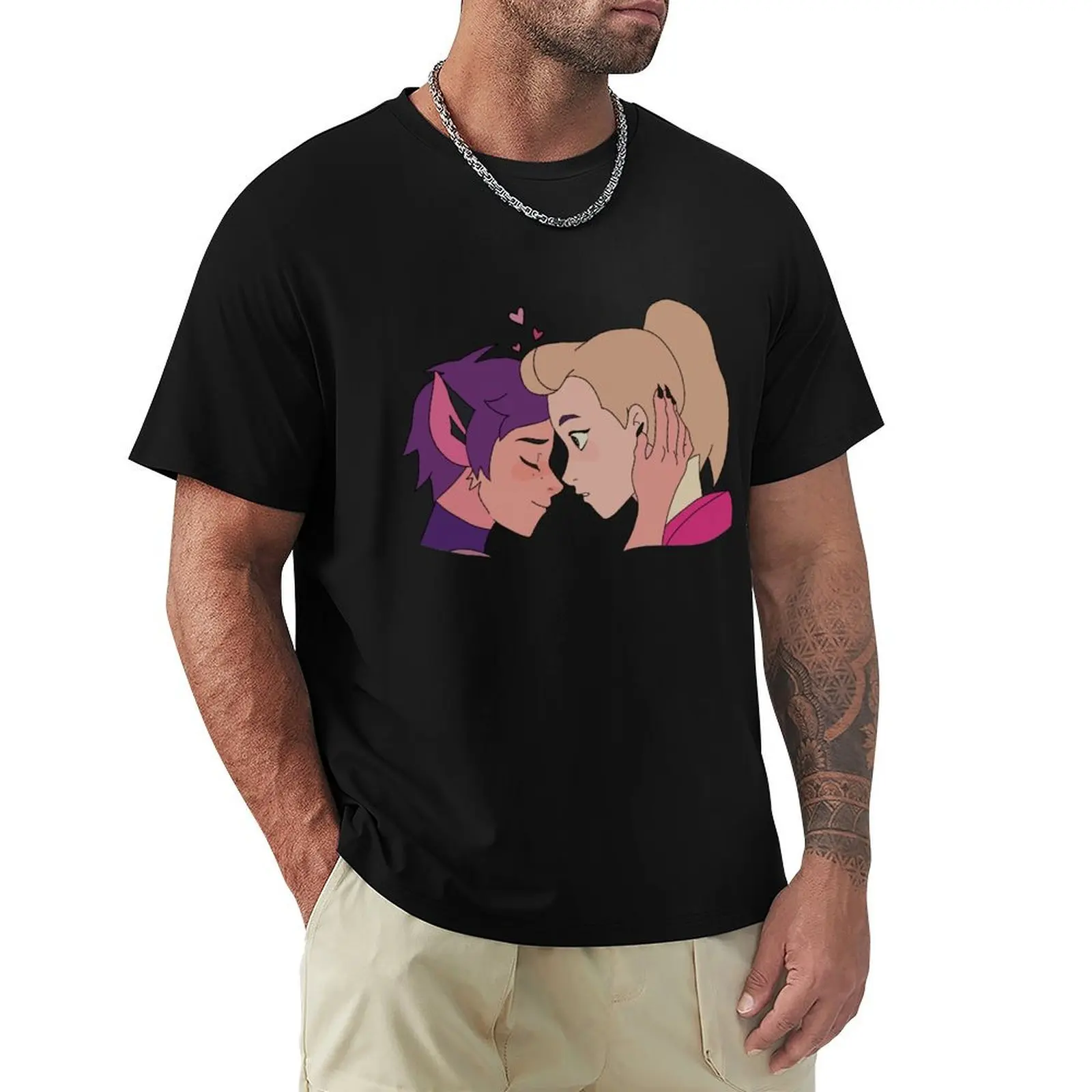 

Catra and Adora T-Shirt vintage korean fashion mens t shirts top quality
