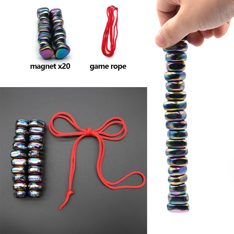 20Pcs/Set Irregular Colorful Ferrite Fridge Magnets Strong Magnetic Block Relieve Stress Entertainment Fun for Household Decor