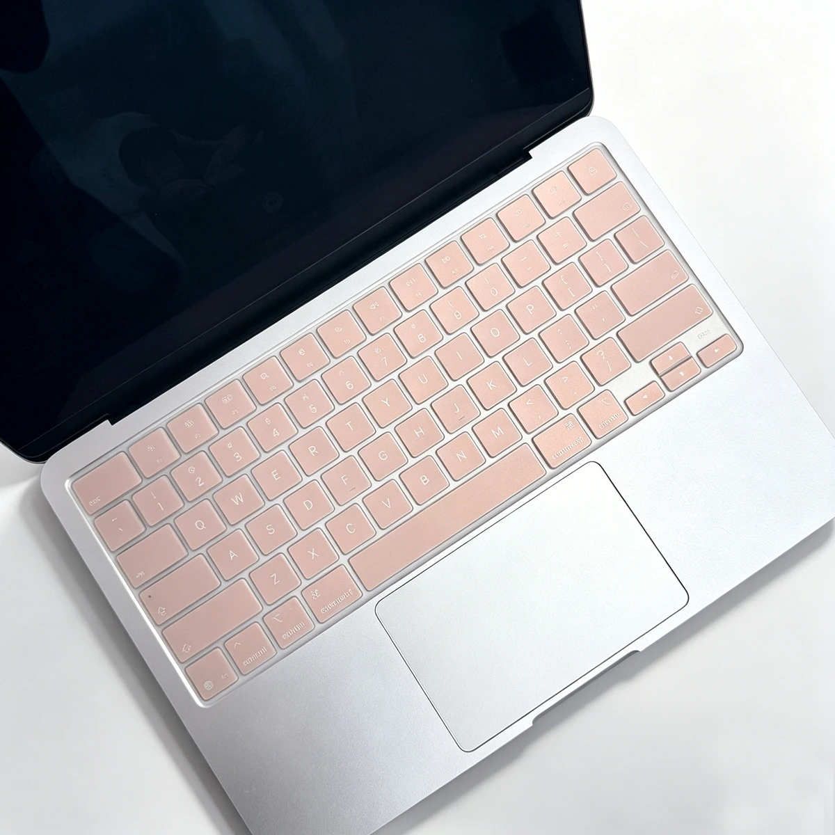 Peach Pink Keyboard Cover for MacBook Neo 13 A18 Pro 2026 A3404 Touch ID, EU/US Layout, Precise Fit, Stain-Resistant