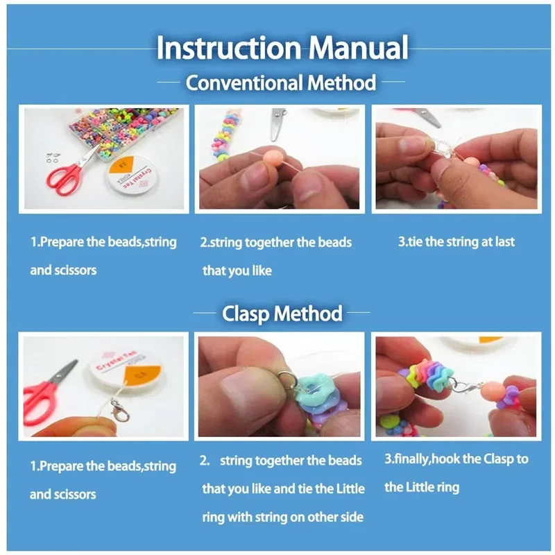 DIY手作りビーズ子供のおもちゃ、クリエイティブなルーズスペーサービーズ、ブレスレットネックレス作り、24グリッド、女の子用ジュエリーセット、女の子用おもちゃギフト
