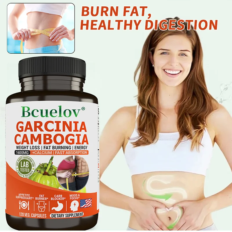 

Garcinia Cambogia Capsules - Burn Fat, Boost Metabolism, Healthy Weight Management, Increase Energy, Appetite Suppression