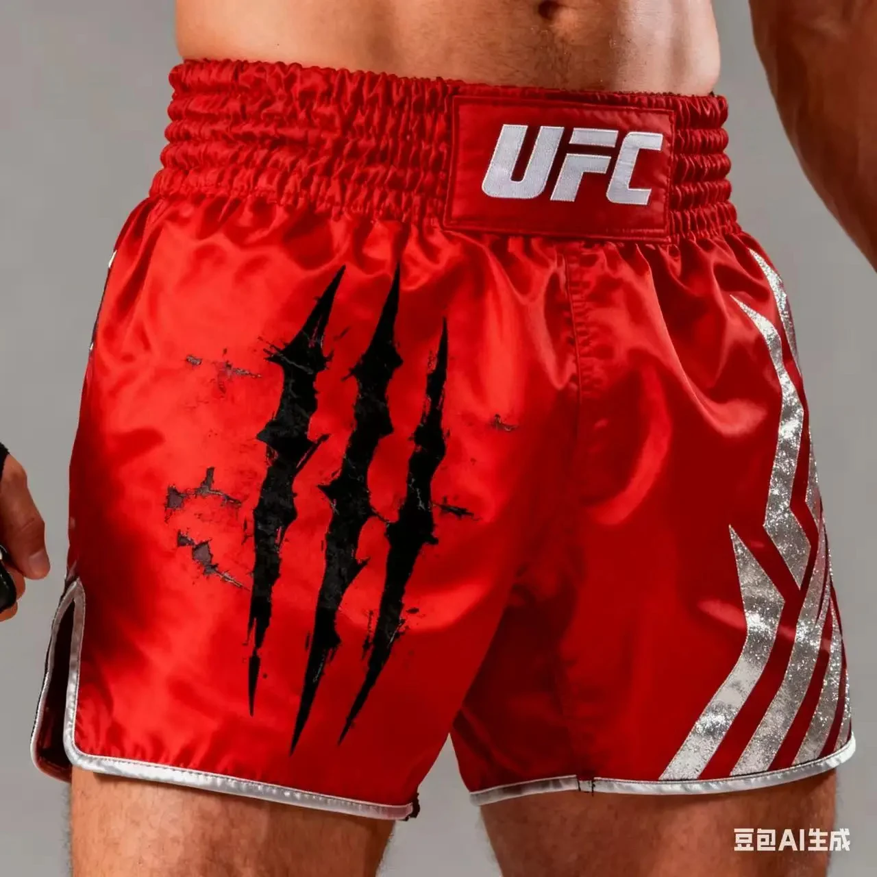 جديد الذئب الملك Khamzat Chimaev أعلى UFC MMA سراويل الملاكمة الرجال والنساء المتضخم تنفس سرعة التجفيف القتال السراويل الرياضية ﻿