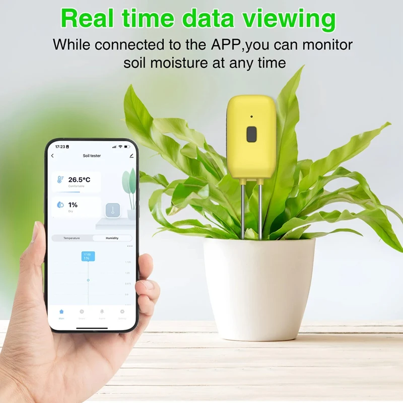 T81C Tuya Smart Bluetooth Soil Tester Temperature Humidity Meter Waterproof Thermohygrometer Automation Irrigation Detector