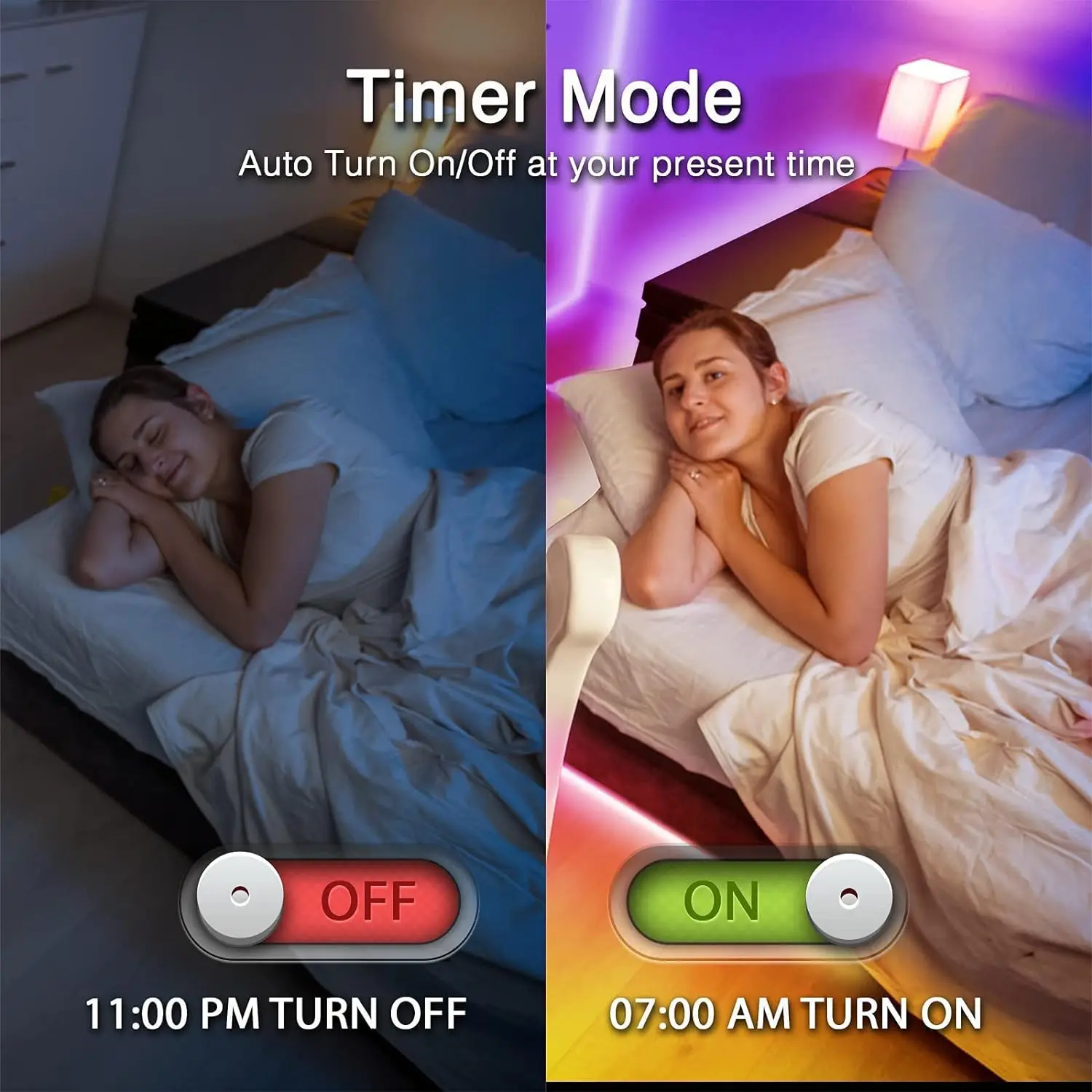 Strisce luminose a LED Striscia luminosa da 130 piedi per camera da letto, scrivania, camera da letto interna Regali di compleanno Decorazione RGB con telecomando e alimentazione 24 V