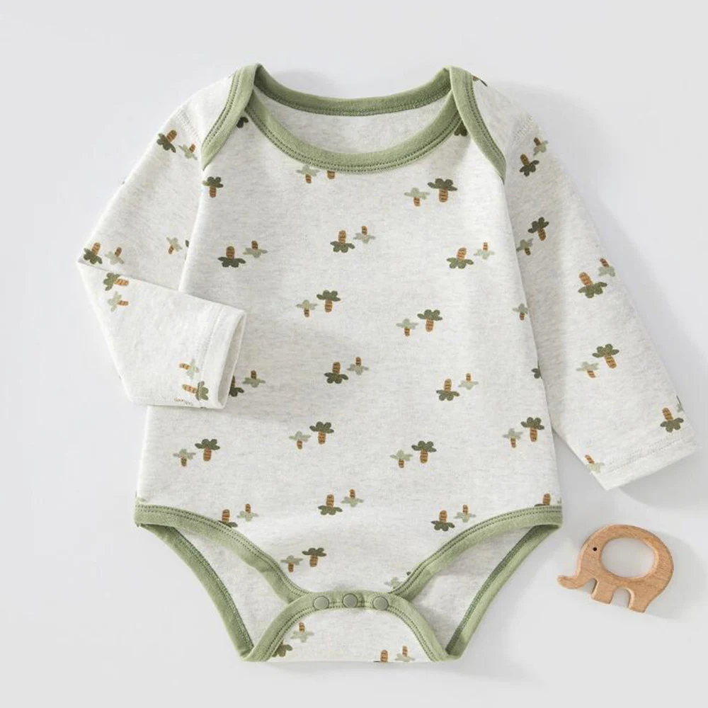 Baby Bodysuits Long Sleeve 100% Cotton Animal Print Spring Fall Winter Baby Girl Clothes Newborn Boy Rompers Wholesale