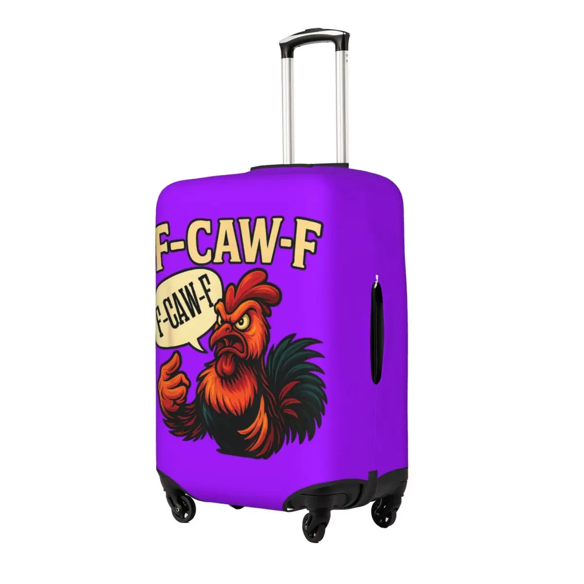 F-CAW-F Funny Angry Rooster Humor Suitcase Cover Travel Protector Holiday Practical Luggage Supplies