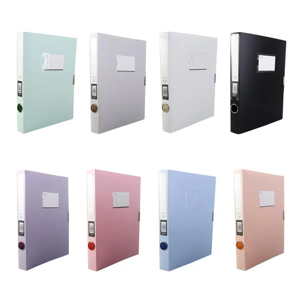 Multifunctional A4 File Organizer Box Thickened Dustproof Desktop Storage Box Morandi Color PP Plastic Document Case Archives