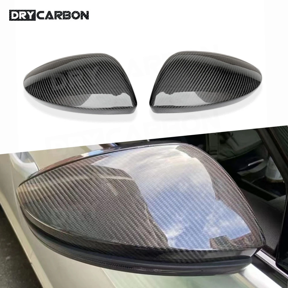 

for Audi C8 A6 S6 A7 S7 A8 2019-2024 LHD With Holes Rear View Mirror Trim Caps Replacement Style Carbon Fiber Side Mirror Cover