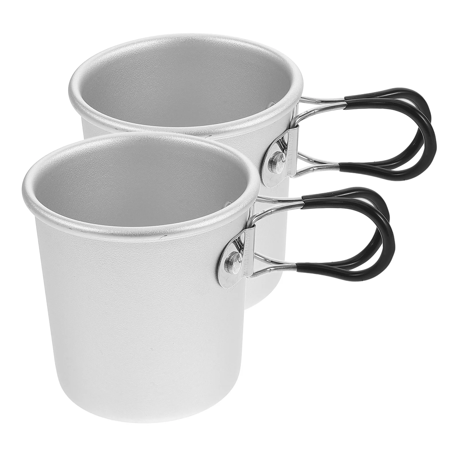 

2pcs Outdoor Folding Cup Lightweight Aluminum Alloy Camping Coffee Mugs Portable Drinkware BBQ Picnic Travel Cups