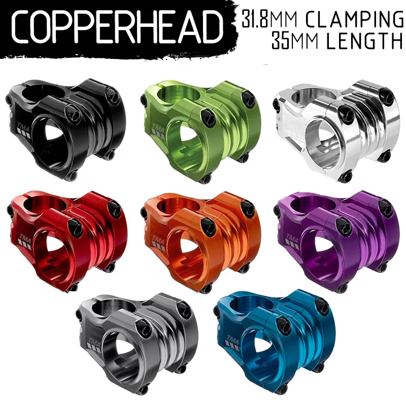 Copperhead Stem 31.8mm Handlebar MTB Power stem Mountain Bike Bridge Short 35 Bicycle stem MTB part DH Adjustable Stem Rise BMX