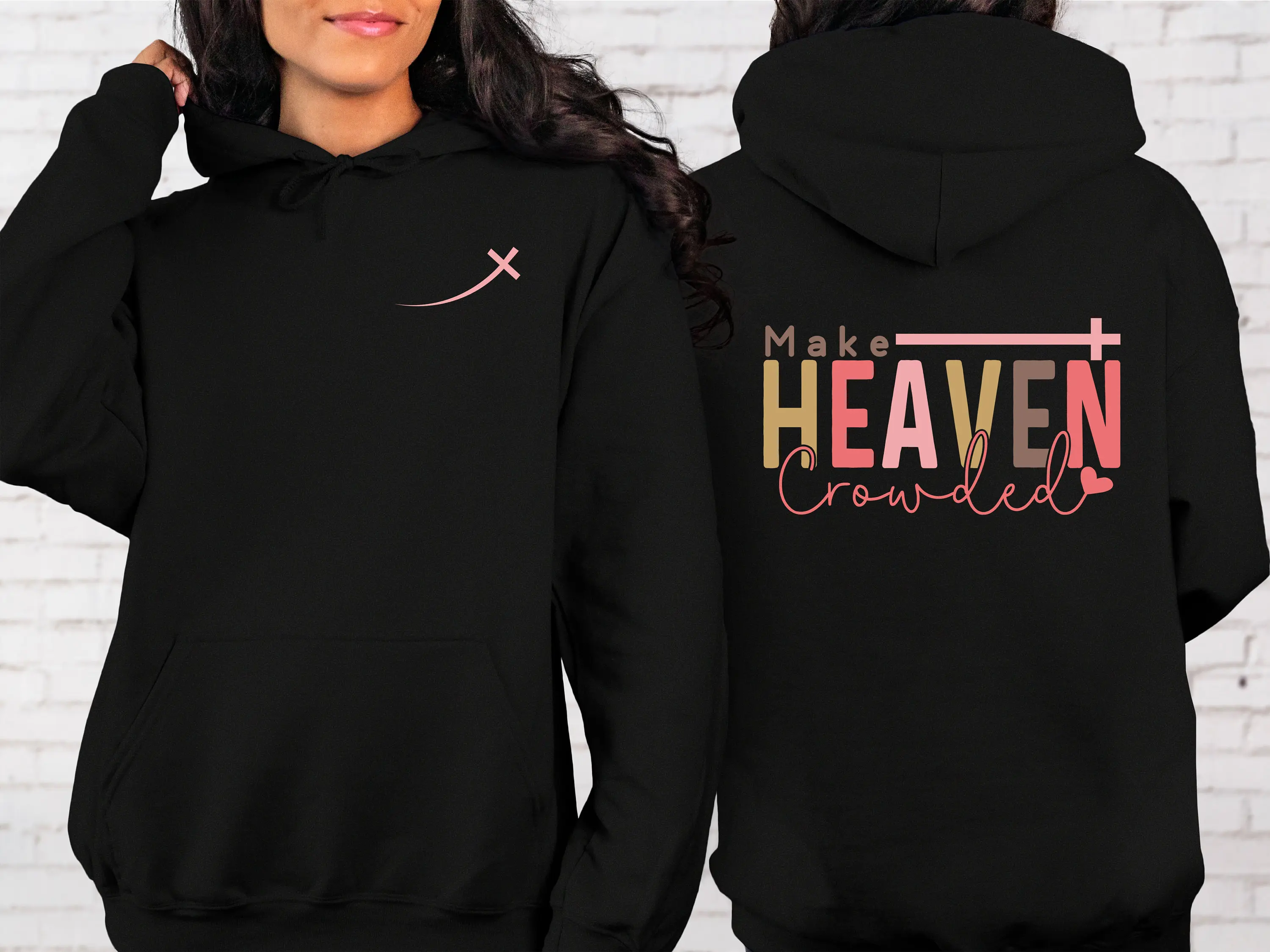 

Make Heaven Crowded Hoodie for Women Long Sleeve Sweatshirt Pullover Unisex Autumn and Winter Clothing Y2k Tops Streetwear