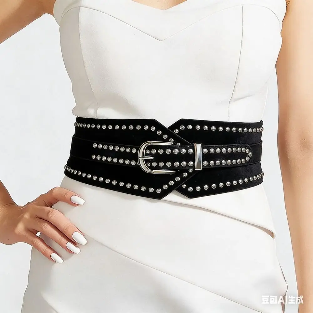 Bling Bling Sparkling Rhinestone Waist Belt Glitter Versatile Coat Sweater Cummerbund Luxury Brand Design Wide Belt For Women