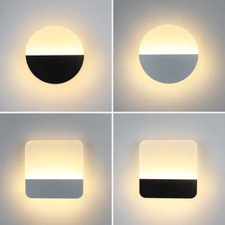 Modern LED Wall Lamp Nordic Square Round Wall Lighting For Living Bedroom Aisle Home Decor Fixtures Indoor Wall Light wandlamp