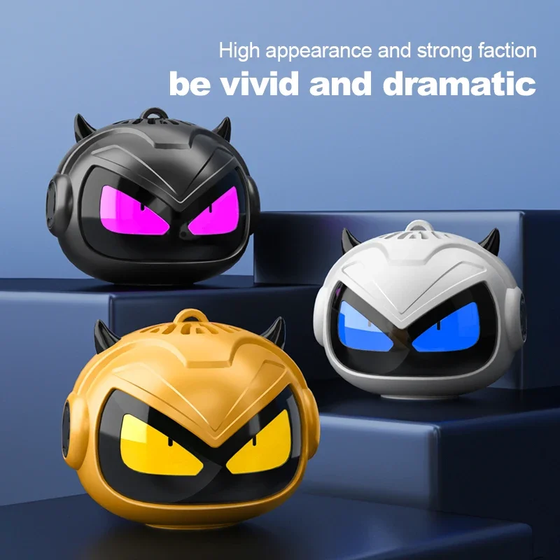 Little Devil Bluetooth-Lautsprecher, Mini, tragbar, kabellos, Soundbox, LED, wechselnder Lichteffekt, 3D-Sound, Stereo, TWS-Subwoofer