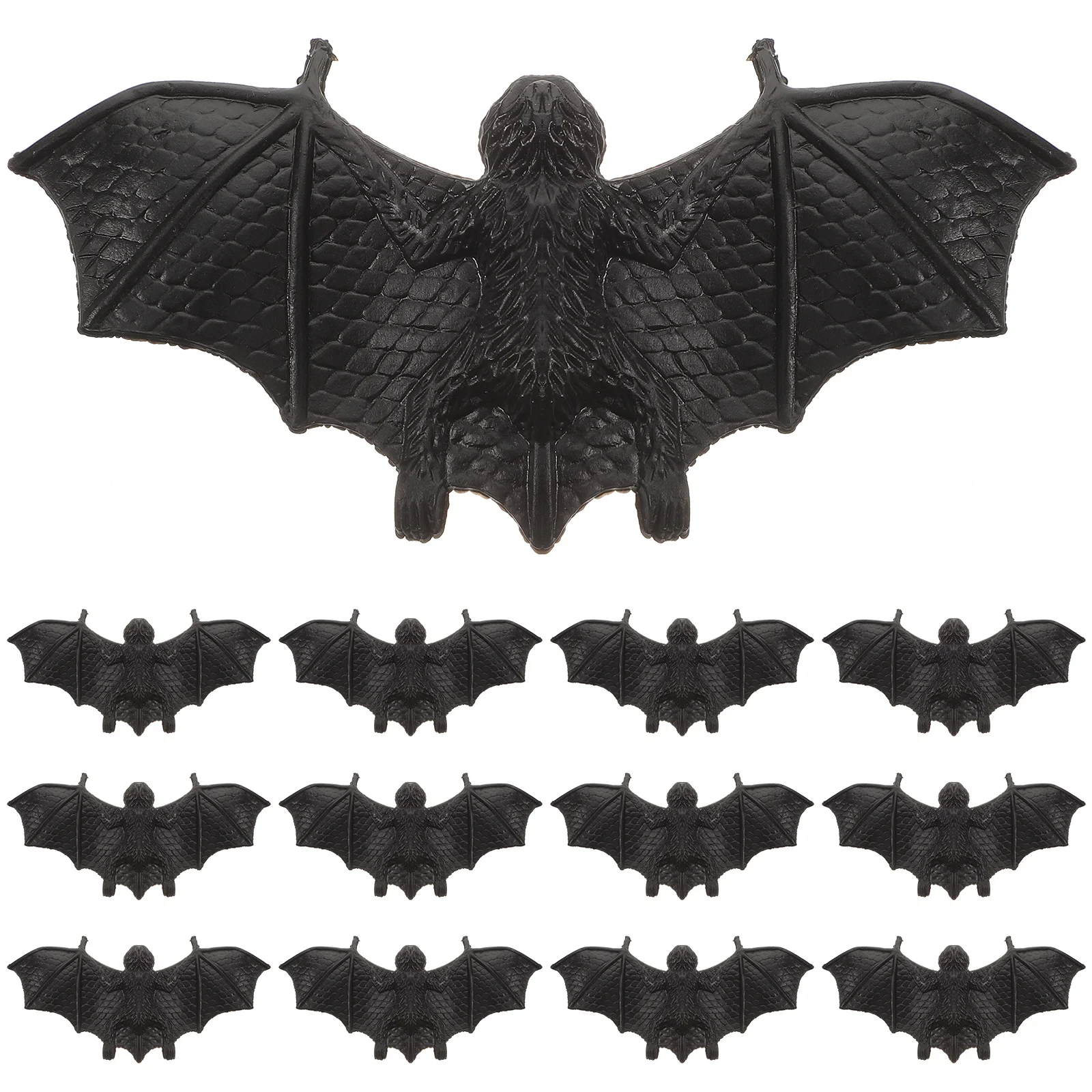 

12Pcs Bat Hanging Pendant Halloween Decor Set Realistic Simulation Scary Hanging Bat Party Props Halloween Decoration Set