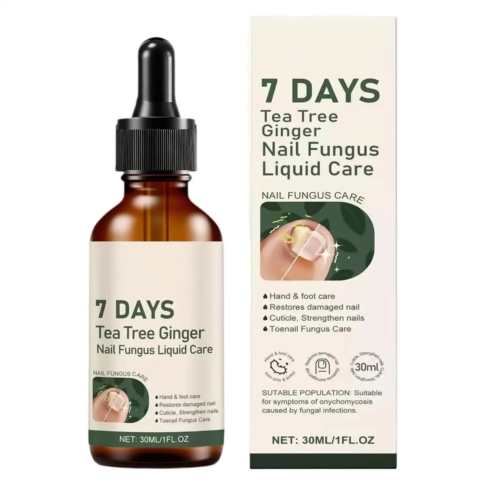 Nail Care Liquid 30ml Moisturizing Fast Absorption Damaged Toenail Repair Liquid for Traveling Business Trip Home Indoor Salon