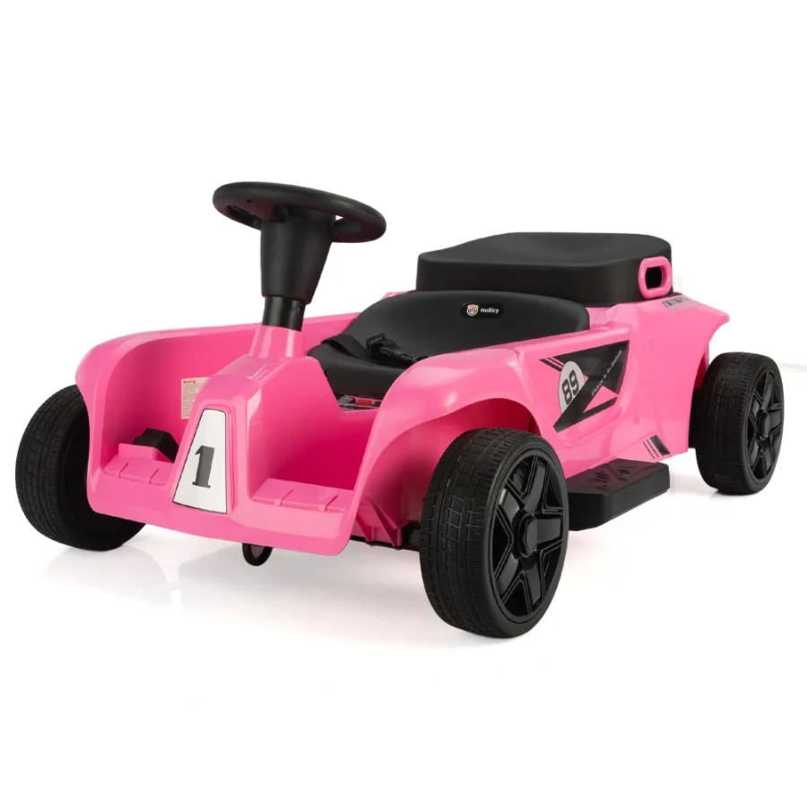 Balade sur voiture avec télécommande et espace de rangement rose