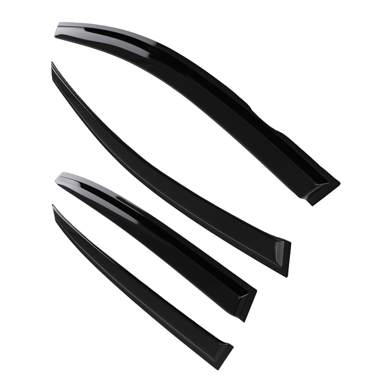 

Дефлекторы окон (ветровики) для Kia Rio 2018-2023, черные тонированные, комплект