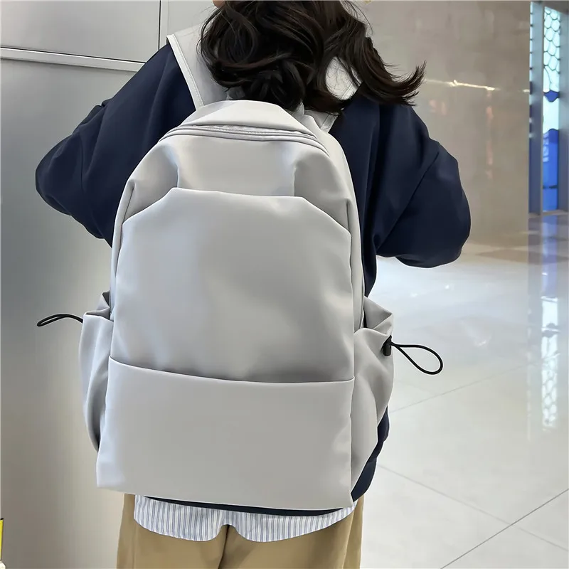 Composite Fabric Large Capacity Solid Backpack High Quality Versatile Simple Backpack for Women and Men 2024 Casual New Style