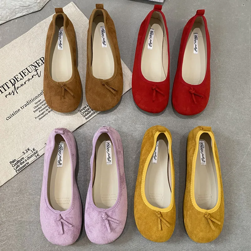 2025-new-women-flat-shoes-fashion-round-toe-slip-on-ladies-casual-laofer-shoes-soft-flat-heel-outdoor-red-brown-new-ballet-shoe