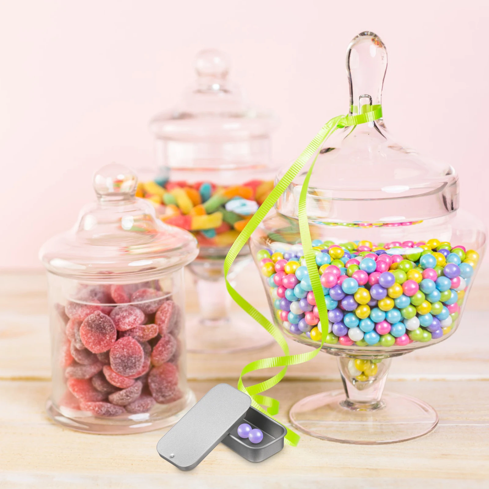 

16pcs Balm Boxes Mini Metal Tinplate Storage Containers Portable Candy Tins Push Lid Sweets Boxes Small Style Practical Travel