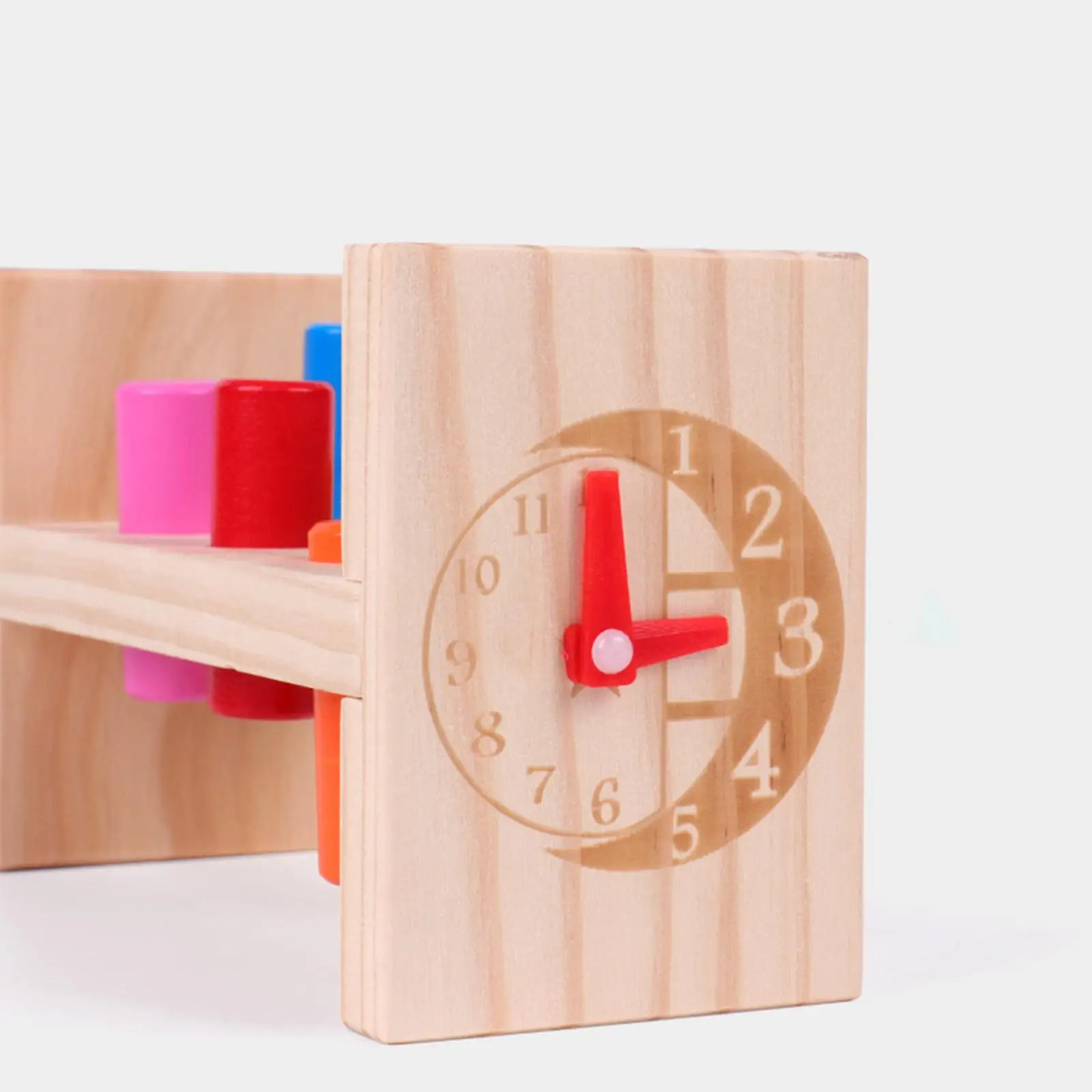 Banco de batida de madeira com malho de cor cognição para crianças bebês meninas