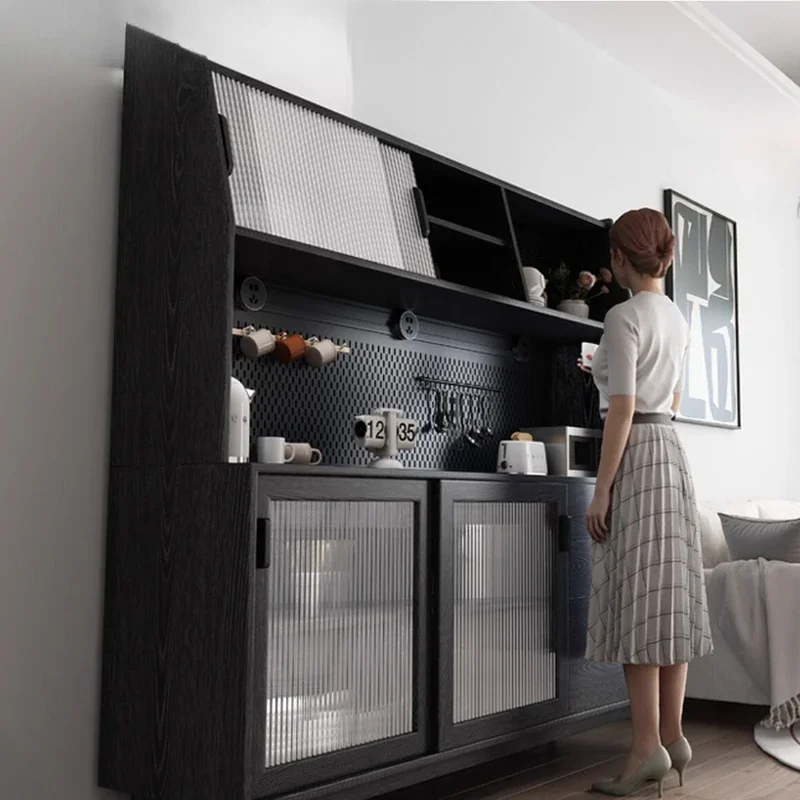 

# L шкаф для гостиной большого размера середины века, черный модный дизайн, роскошный шкафчик для хранения, журнальный столик Armarios Para