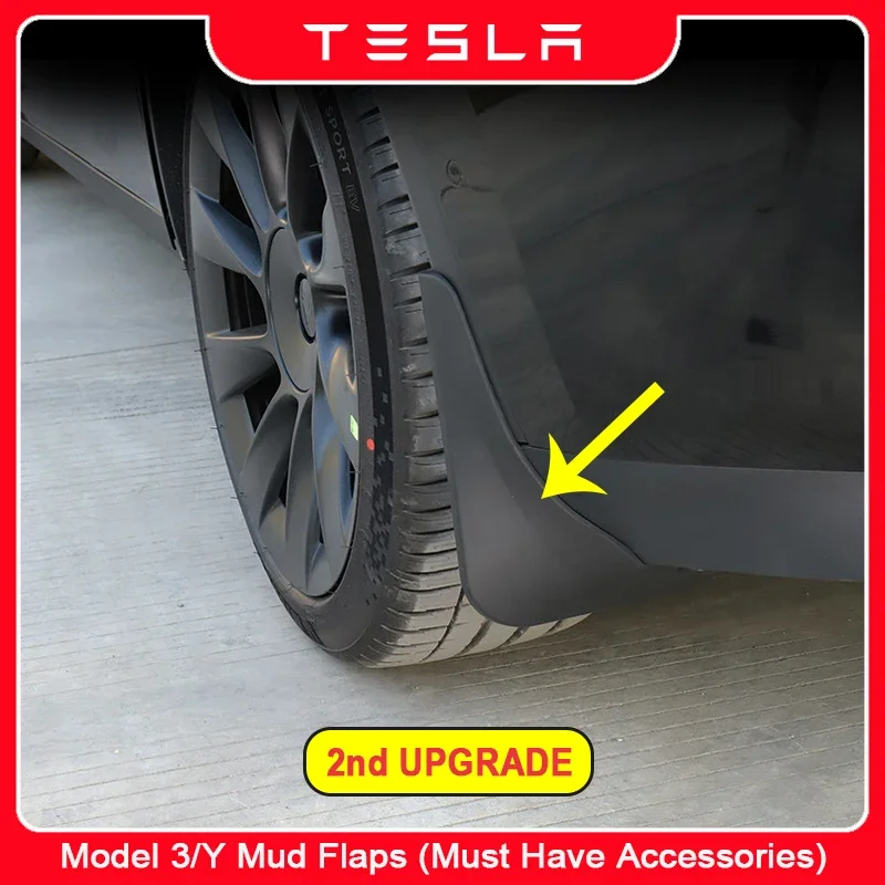 

For Tesla Model 3 Y 2023 2022 2021 Mud Flaps No Drill Mudguards Winter Splash Guards Front Rear Fender Protector Car Accessories