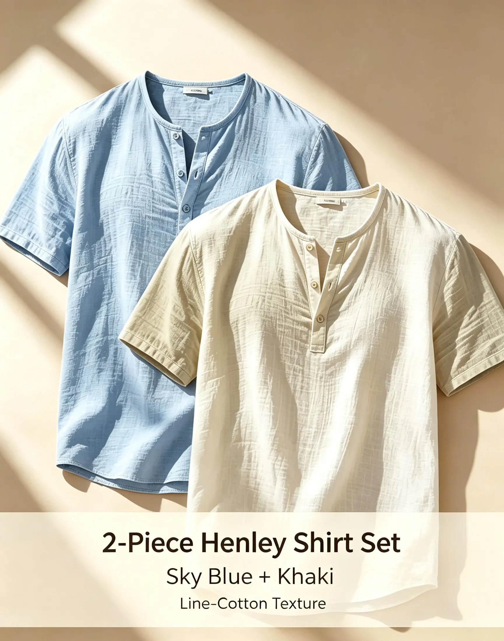 Sky Blue And Khaki