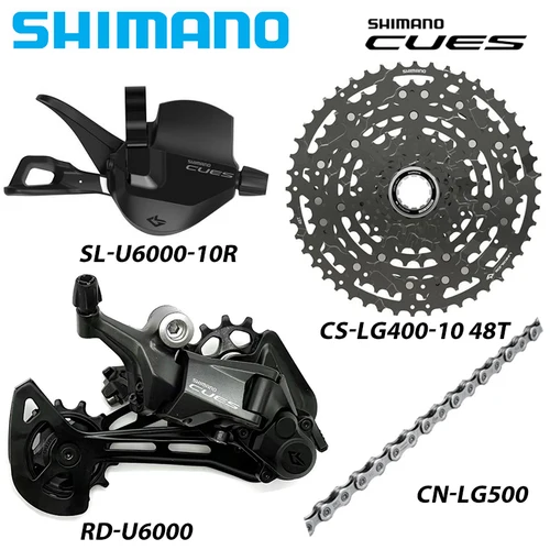 Imagen 2 del producto SHIMANO-palanca de cambios DEORE M4100 M5120, tacos U6000, grupo de velocidad 1x10, SL-M4100 para bicicleta de montaña, desviador trasero, cadena de Cassette