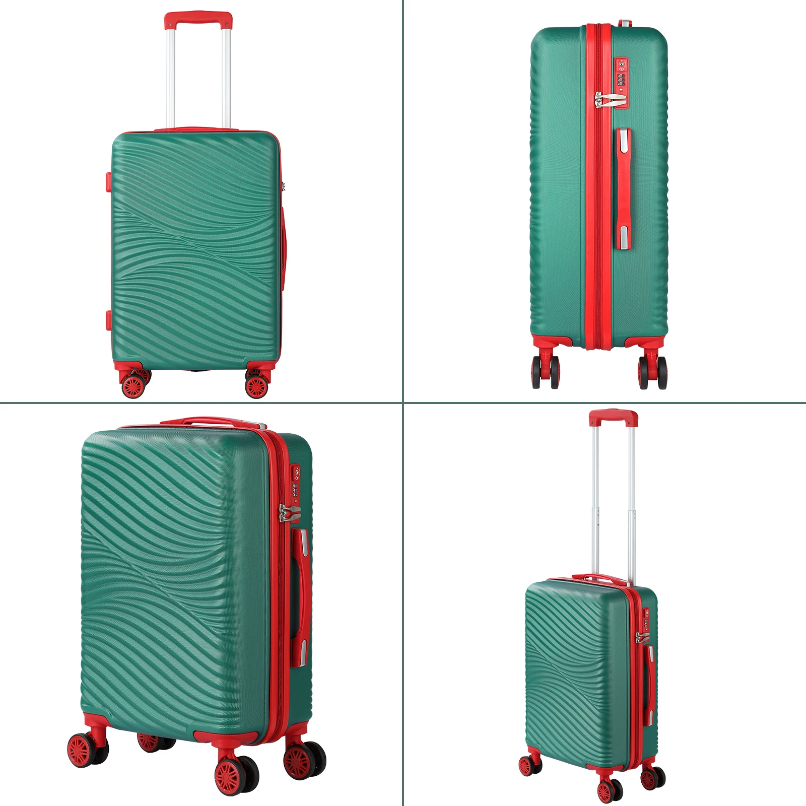 3pcs Luggage Set (20/24/28 Inch) Hardside Luggage with Spinner Wheels for Travel Boarding Luggage